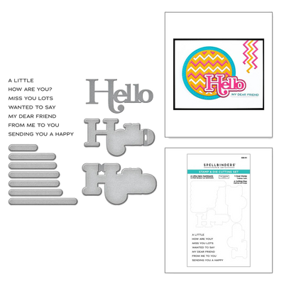 Spellbinders x Lisa Horton Crafts  Spotlight Frames and Florals - A Little Hello Stamp & Die Set