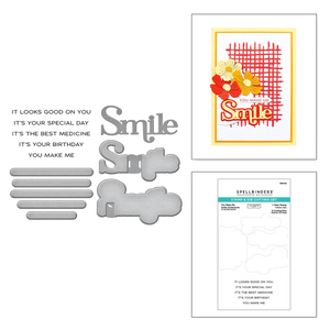 Spellbinders x Lisa Horton Crafts  Spotlight Frames and Florals - You Make Me Smile Stamp & Die Set