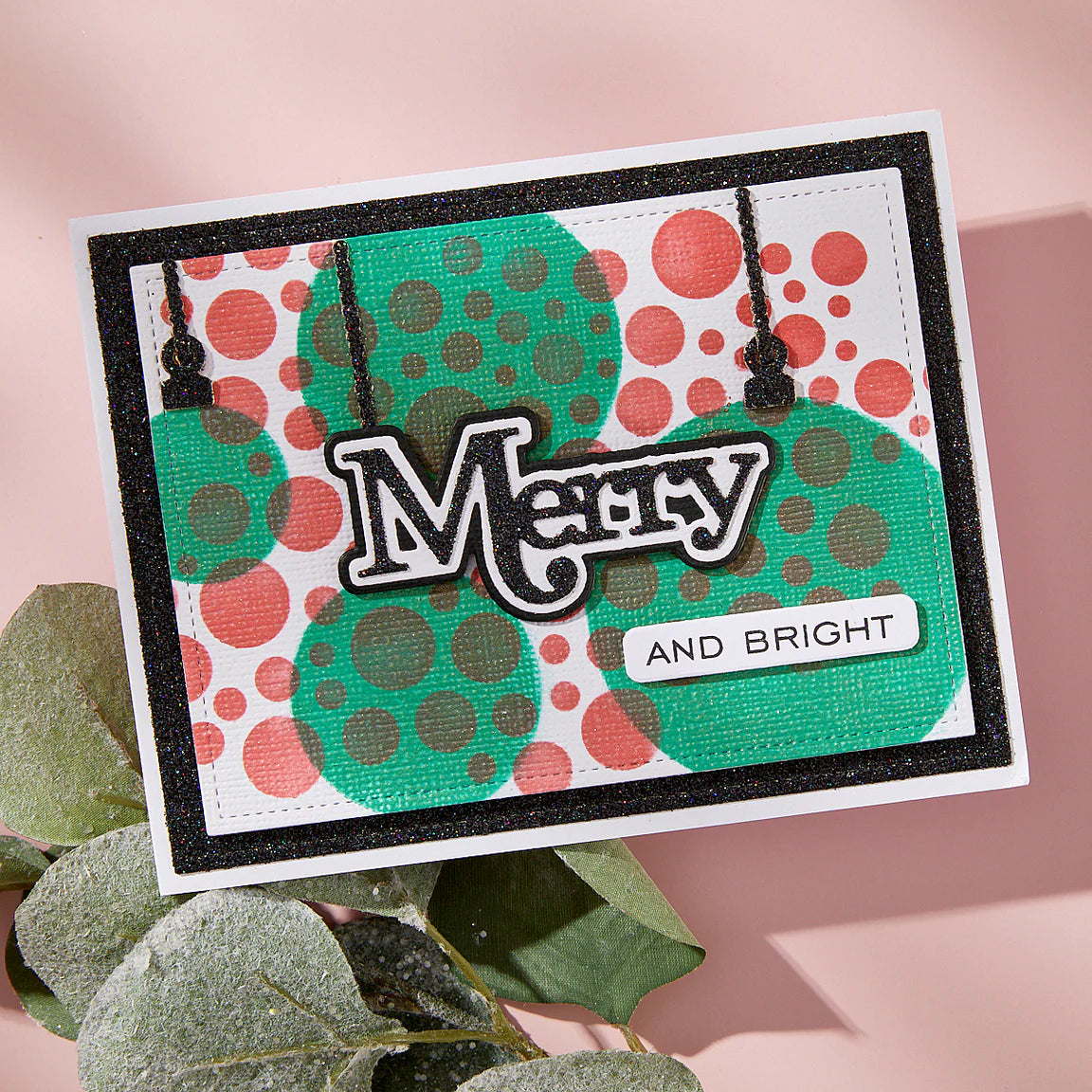 Spellbinders Merry Sentiments Clear Stamp & Die Set from the All About Christmas Collection by Lisa Horton