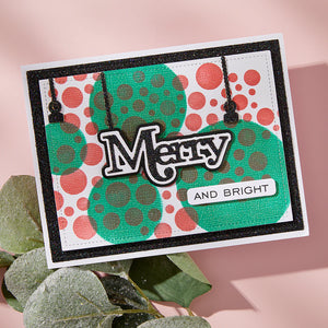 Spellbinders Merry Sentiments Clear Stamp & Die Set from the All About Christmas Collection by Lisa Horton