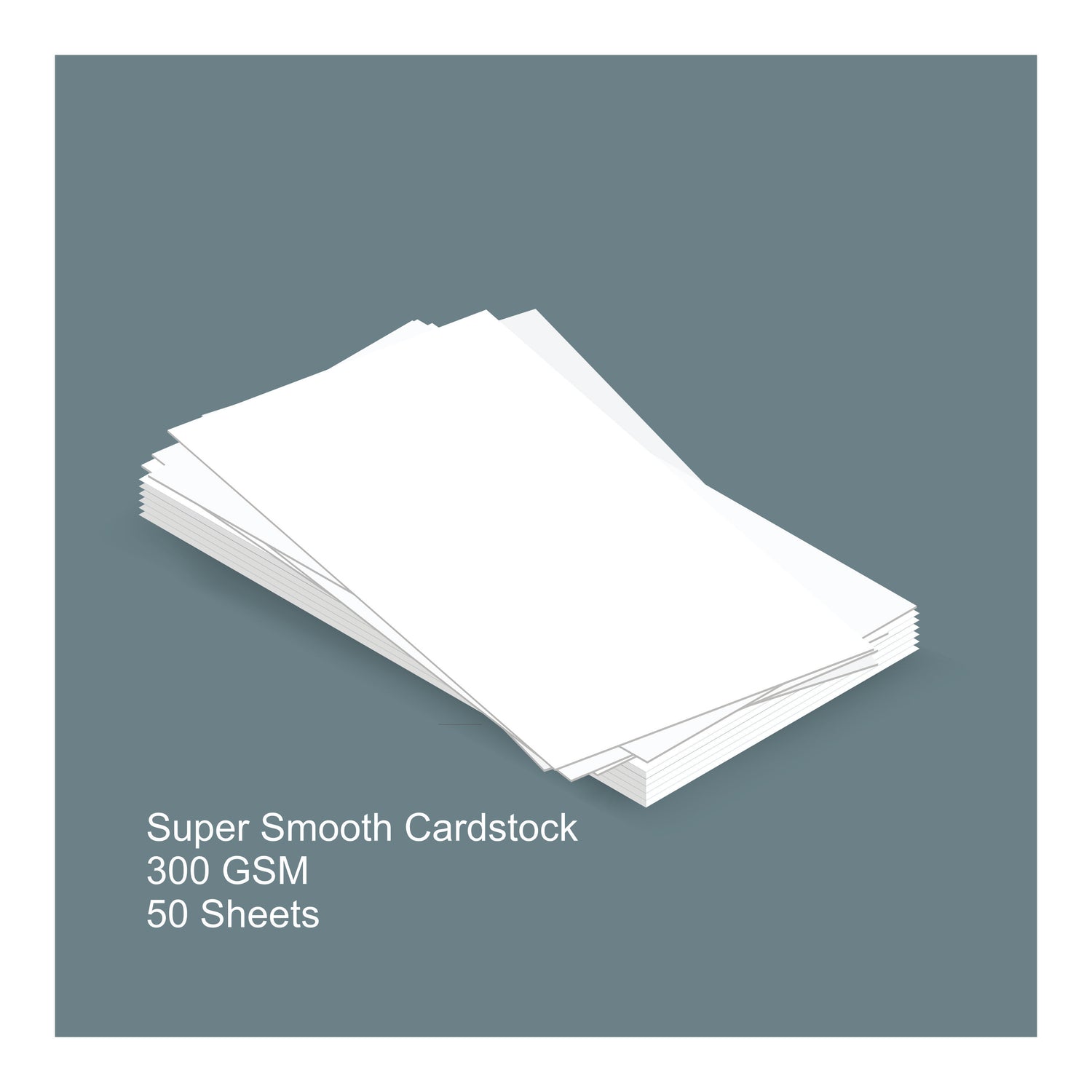 Lisa Horton Crafts Pack of 50 A4 White Super Smooth Card 300gsm