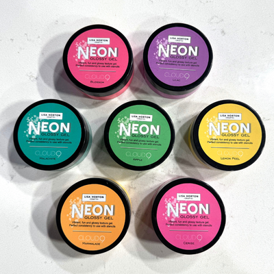 Lisa Horton Crafts Complete Set of 7 Neon Glossy Gels