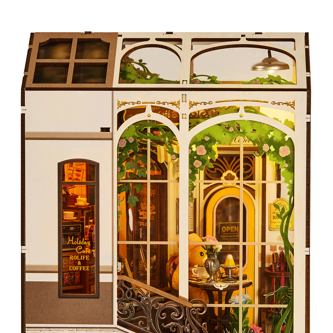 Rolife Holiday Cafe - DIY Book Nook Shelf Insert - TGB15