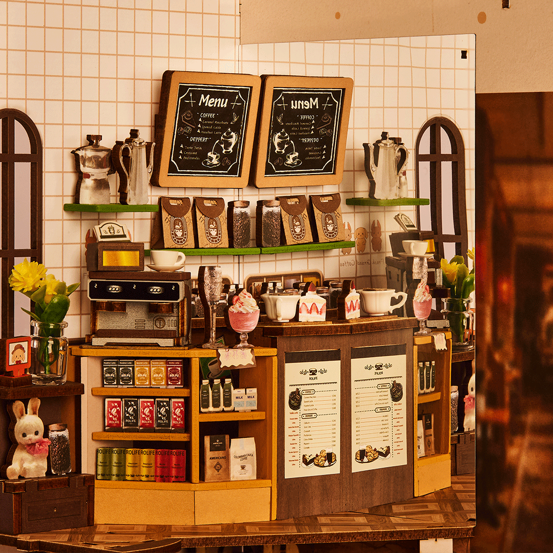 Rolife Holiday Cafe - DIY Book Nook Shelf Insert - TGB15