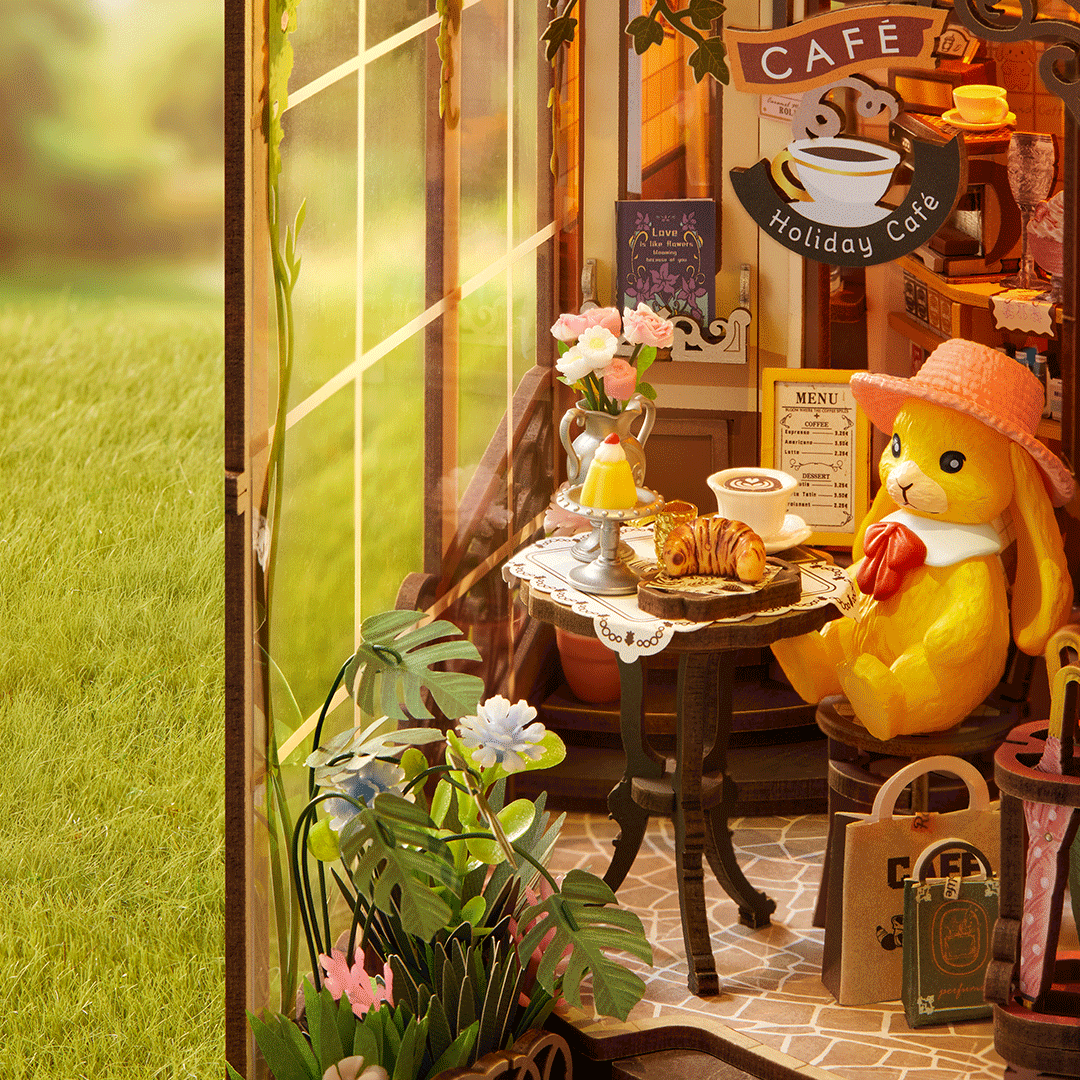 Rolife Holiday Cafe - DIY Book Nook Shelf Insert - TGB15