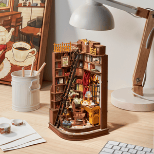 Rolife Silent Corner Study - DIY Book Nook Shelf Insert - TGE02