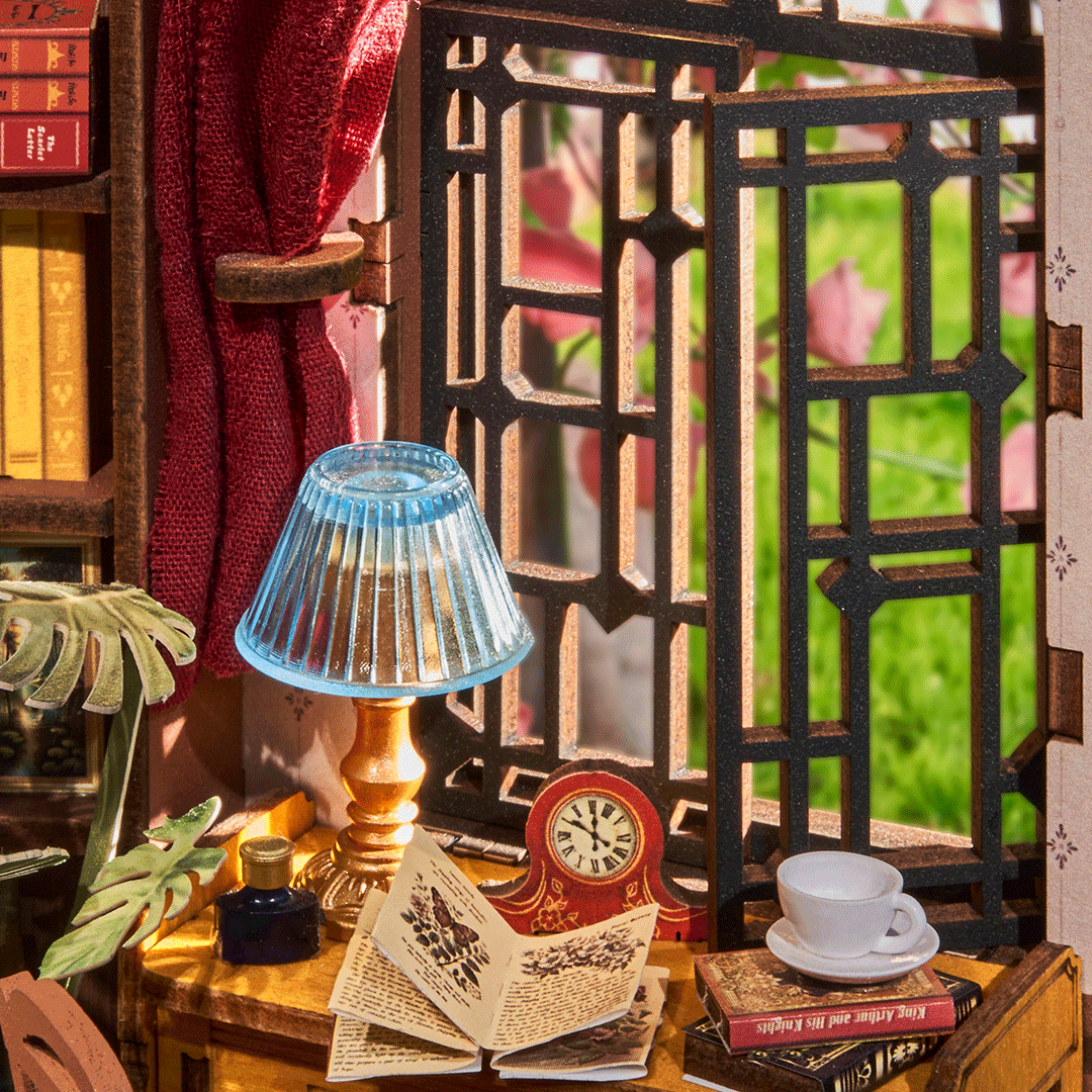 Rolife Silent Corner Study - DIY Book Nook Shelf Insert - TGE02