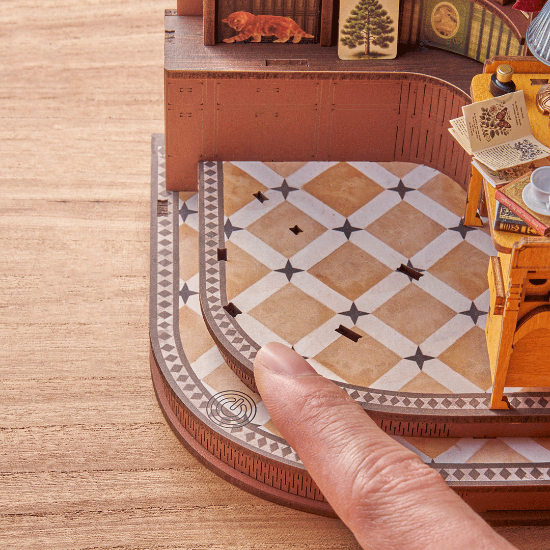 Rolife Silent Corner Study - DIY Book Nook Shelf Insert - TGE02