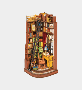 Rolife Silent Corner Study - DIY Book Nook Shelf Insert - TGE02