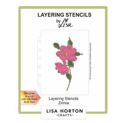 Lisa Horton Crafts Zinnia A6 Layering Stencils