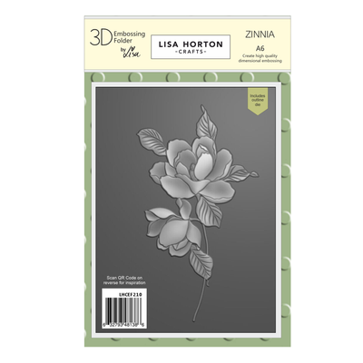 Lisa Horton Crafts Zinnia A6 Embossing Folder with Die