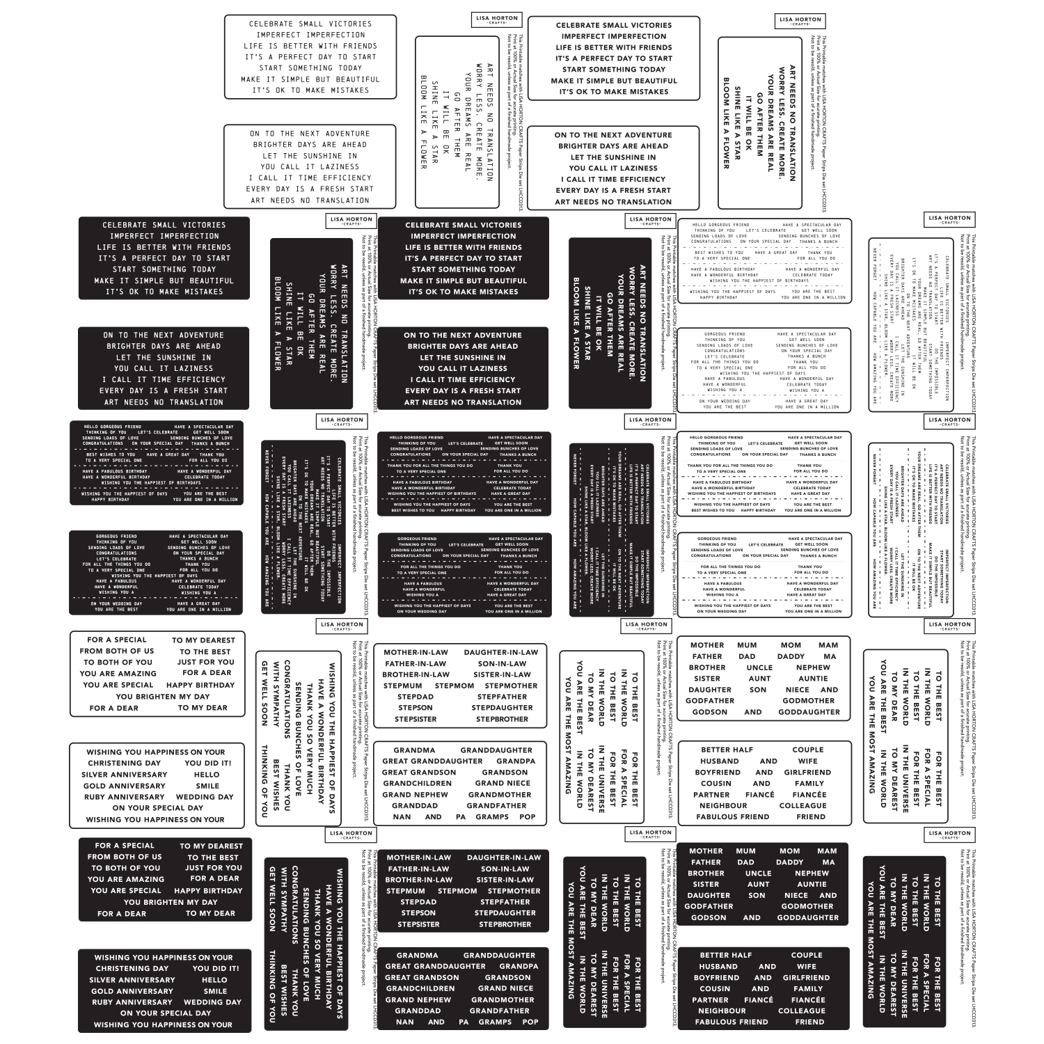 Lisa Horton Crafts Paper Strips Digital Downloads - 44 x A4 Pages!