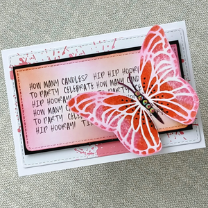 Lisa Horton Crafts Large Butterfly Die, Stencil and Stamp Companion Set