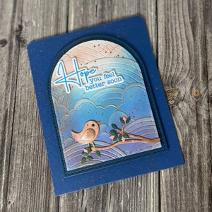 Lisa Horton Crafts Arty Clouds and Rainbows 6" x 6" 3D Embossing Folder