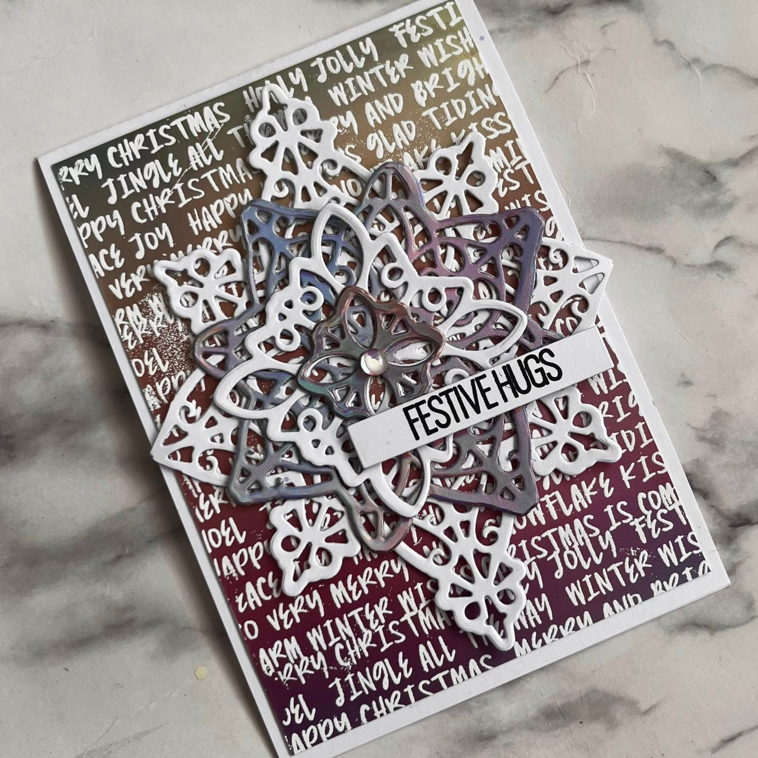 Lisa Horton Crafts Festive Word Panel Duos Stamps