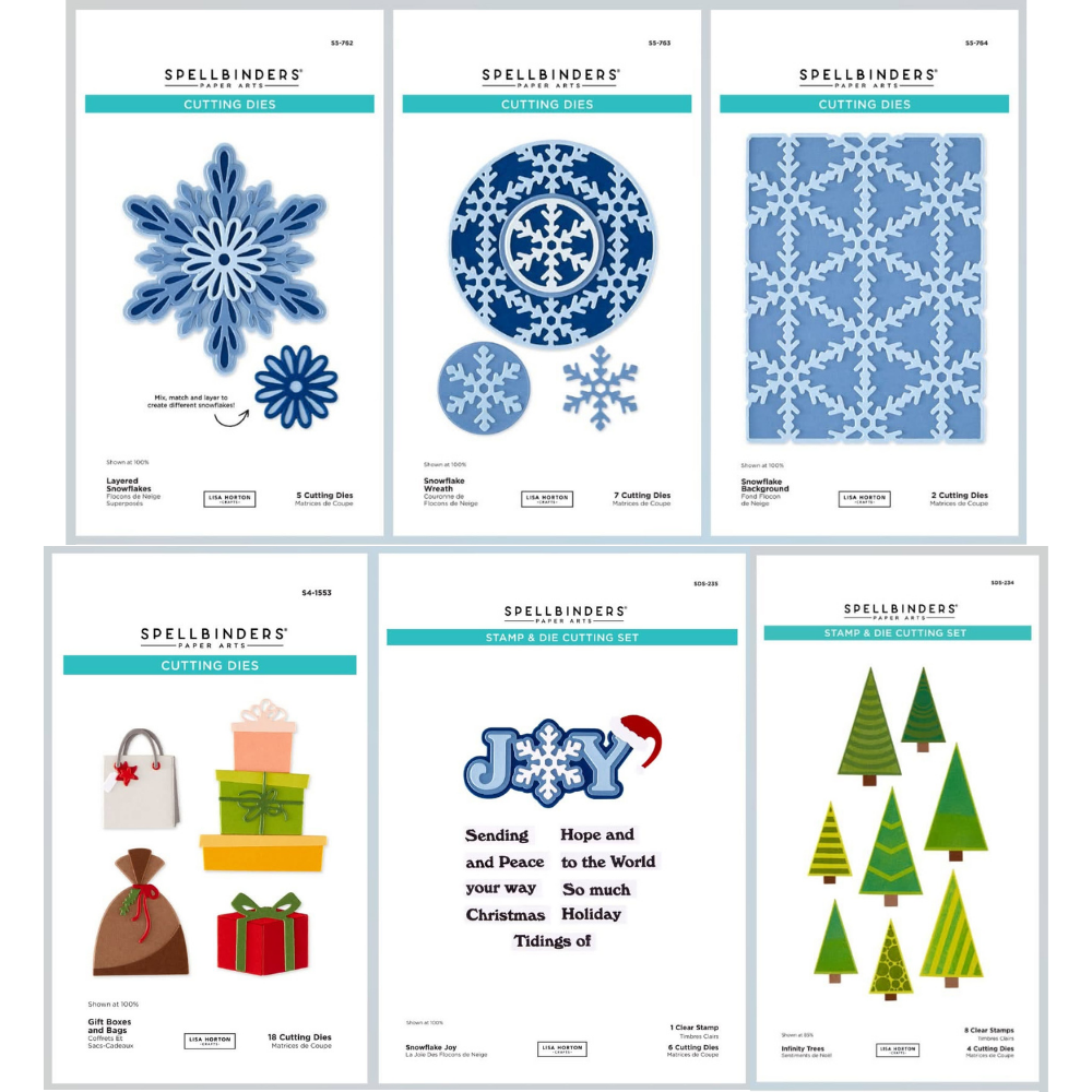 Spellbinders x Lisa Horton Crafts Snowflake Kisses Collection - Friday Night Live 