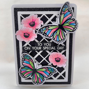 Spellbinders Butterfly Silhouettes BetterPress Plate & Die Set from the Wildflowers Collection by Lisa Horton