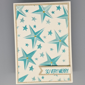 Lisa Horton Crafts Bold Stars 5" x 7" 3D Embossing Folder