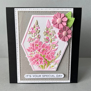Lisa Horton Crafts Glorious Garden 3D Embossing Folder with Integrated Die