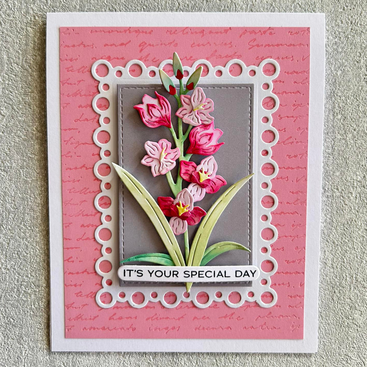 Spellbinders Layered Gladiolus Etched Dies from the Wildflowers Collection by Lisa Horton