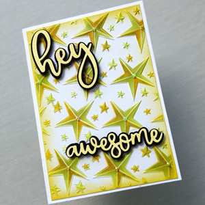 Lisa Horton Crafts Bold Stars 5" x 7" 3D Embossing Folder