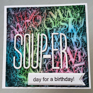 Lisa Horton Crafts Alphabet Soup 6" x 6" 3D Embossing Folder