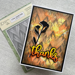 Lisa Horton Crafts Layered Leaves 5" x 7" 3D Embossing Folder