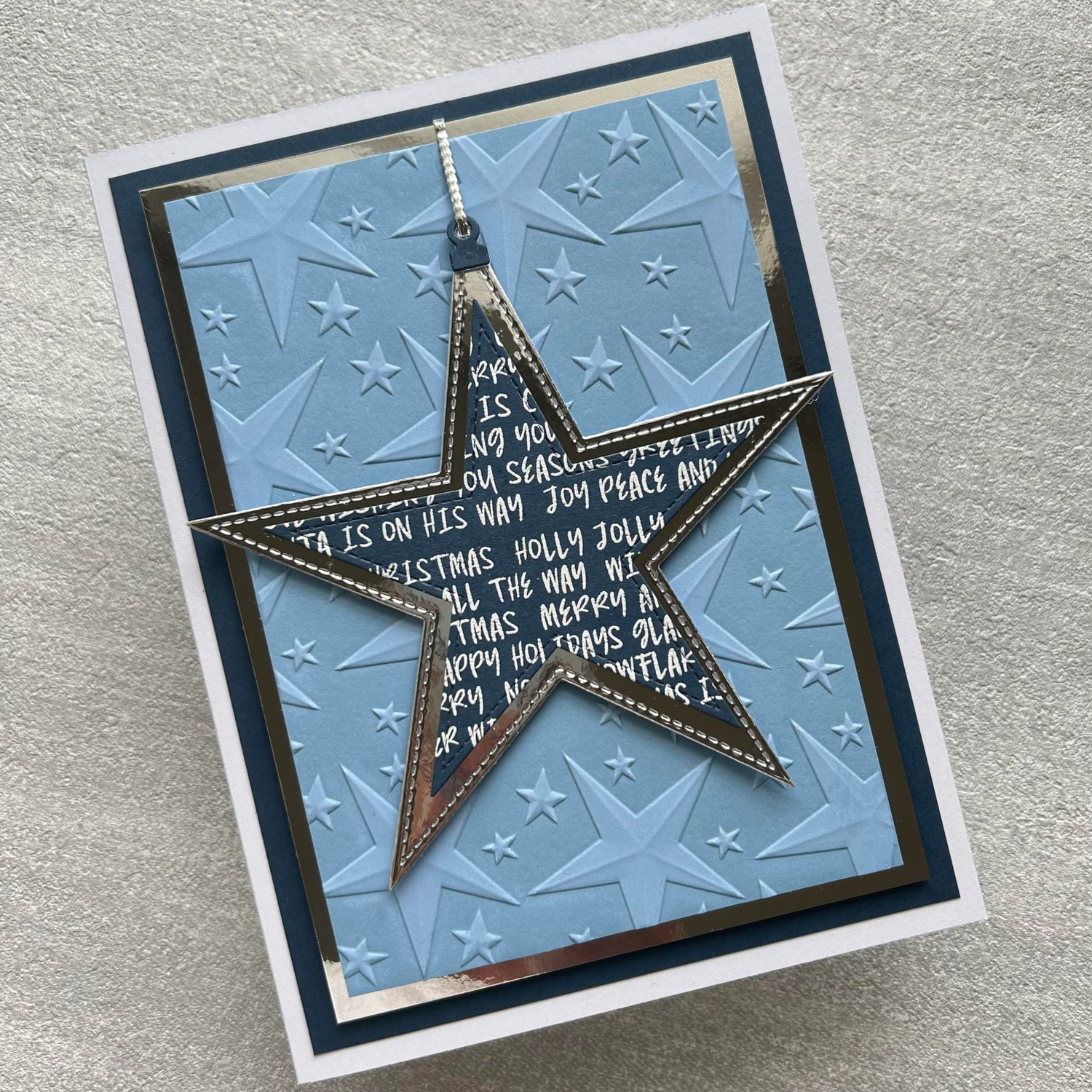 Lisa Horton Crafts Bold Stars 5" x 7" 3D Embossing Folder