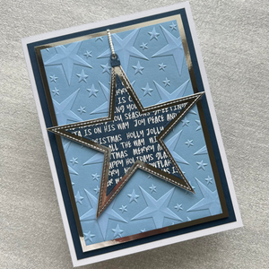 Lisa Horton Crafts Bold Stars 5" x 7" 3D Embossing Folder