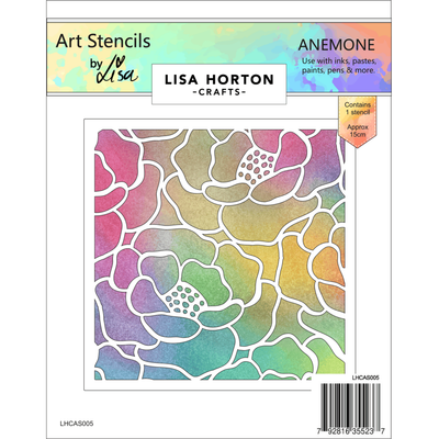 Lisa Horton Crafts Anemone Stencil