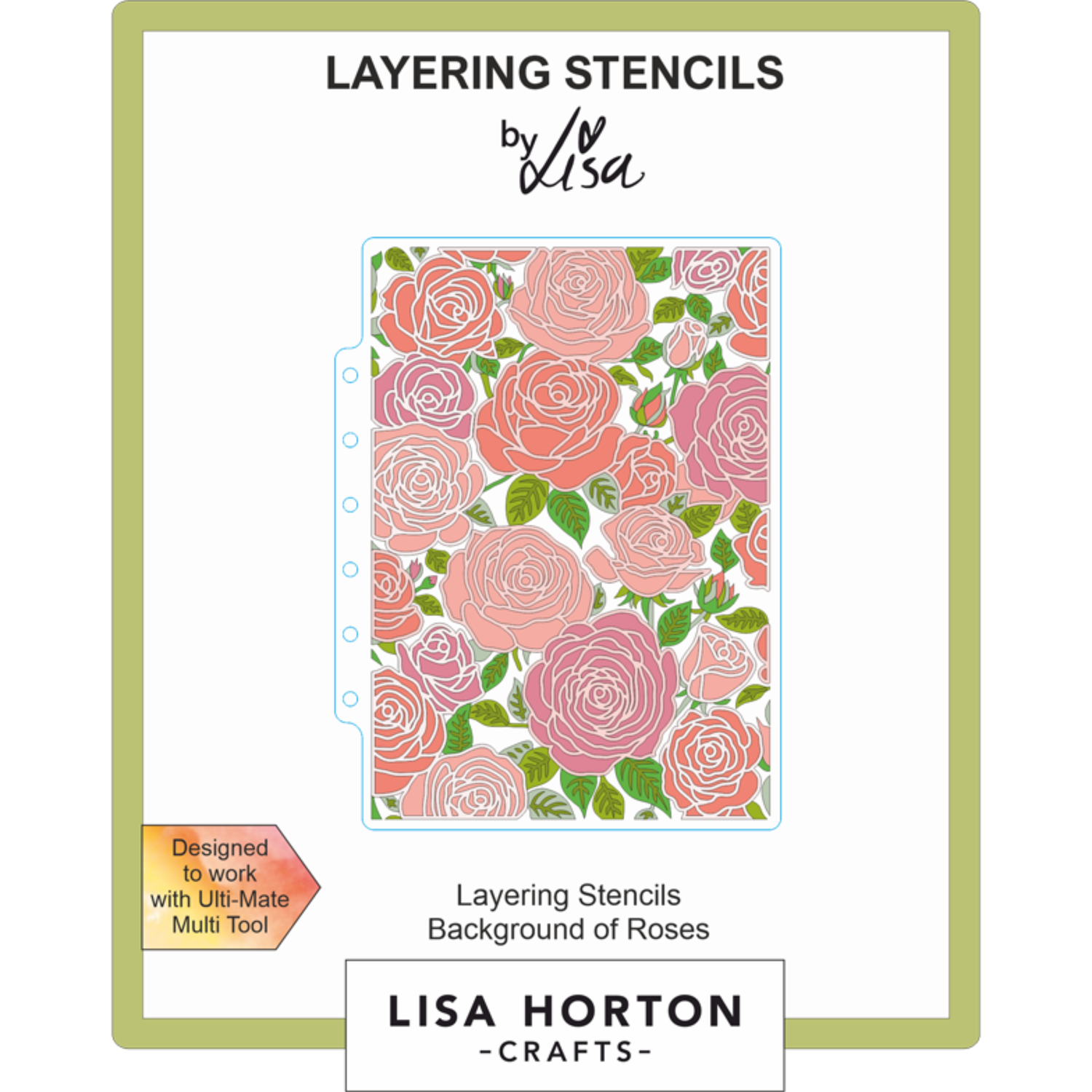 Lisa Horton Crafts Background of Roses 5