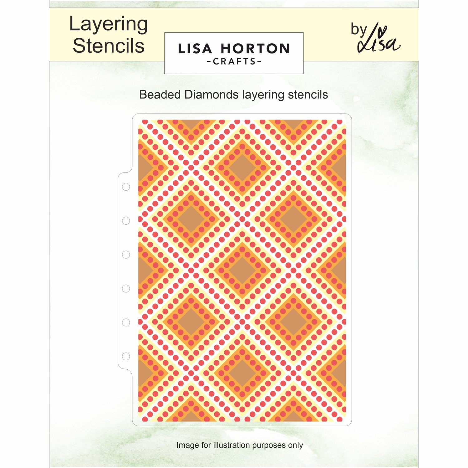 Lisa Horton Crafts Beaded Diamonds Layering Stencils