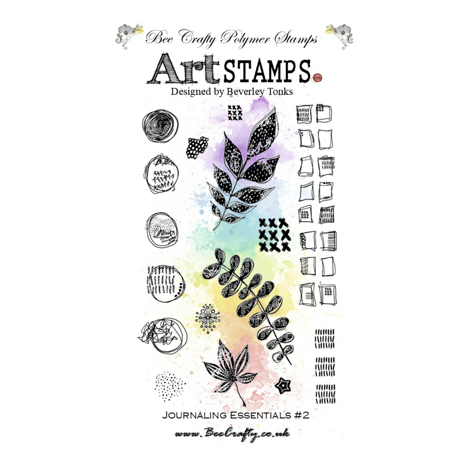 Bee Crafty Art Stamps - Journaling Essentials #2 A6 Stamp Set