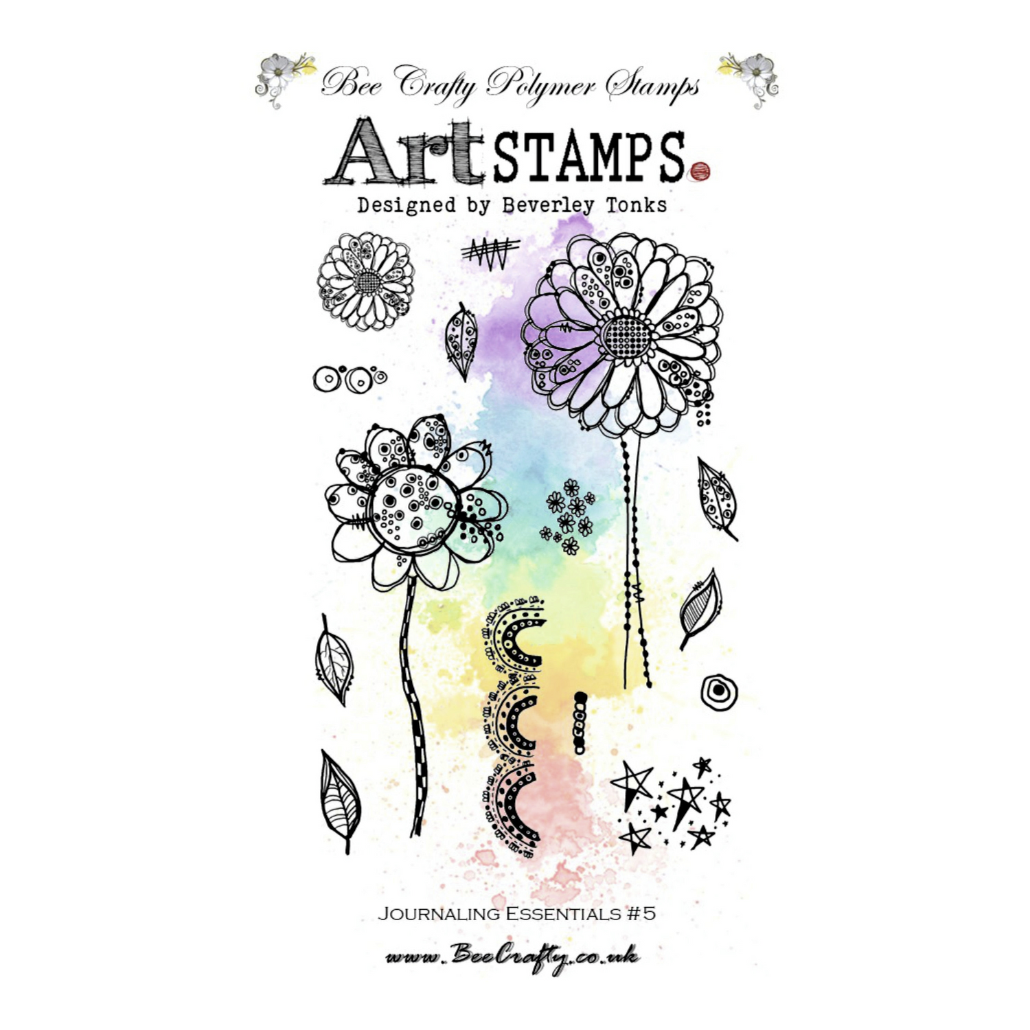 Bee Crafty Art Stamps - Journaling Essentials #5 A6 Stamp Set