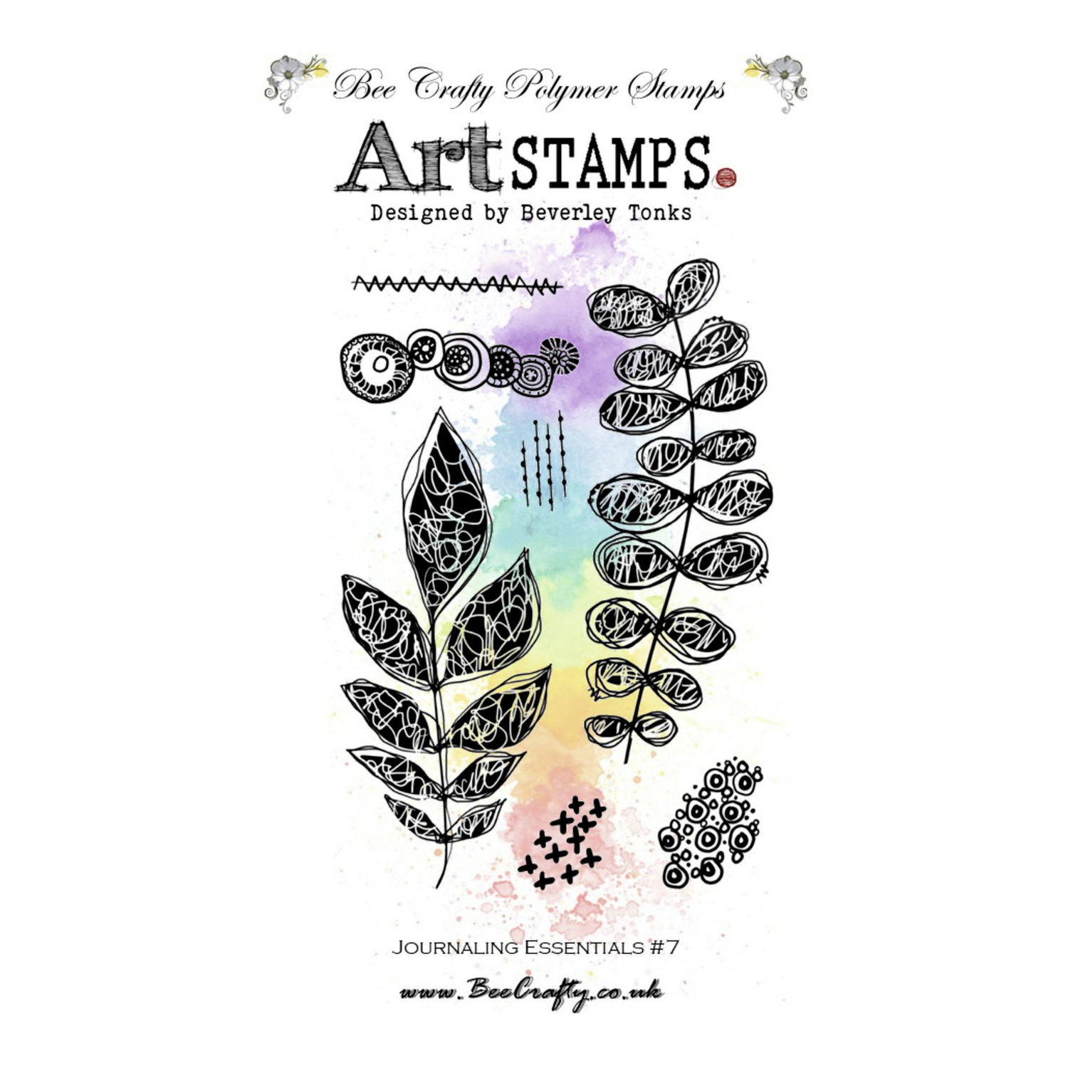 Bee Crafty Art Stamps - Journaling Essentials #7 A6 Stamp Set