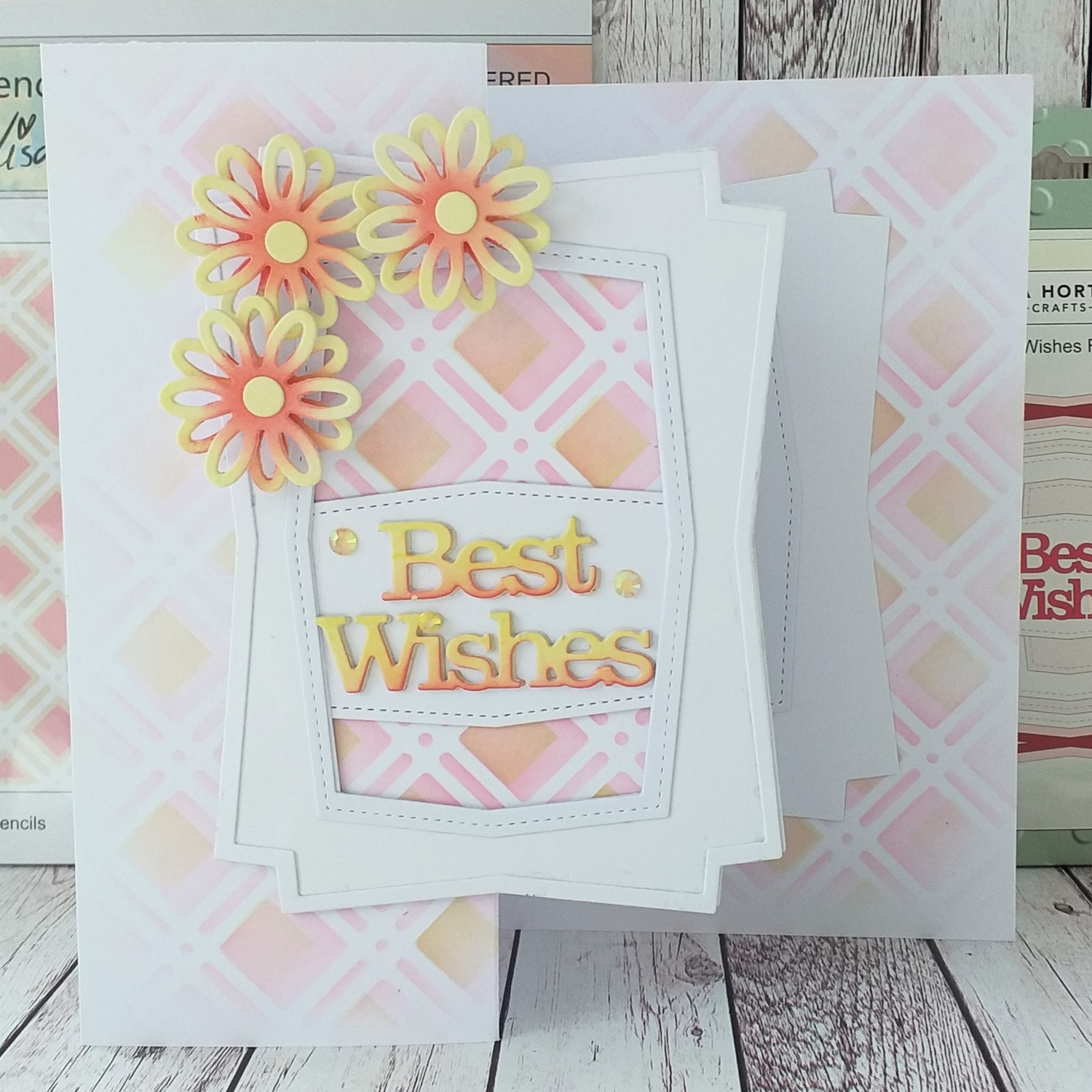 Lisa Horton Crafts Best Wishes Frame Die Set