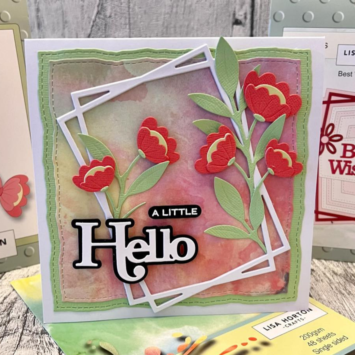 Lisa Horton Crafts Best Wishes Frame Die Set