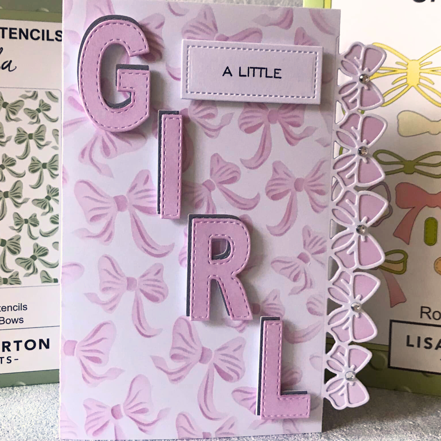 Lisa Horton Crafts Blooming Bows 5" x 7" Layering Stencil