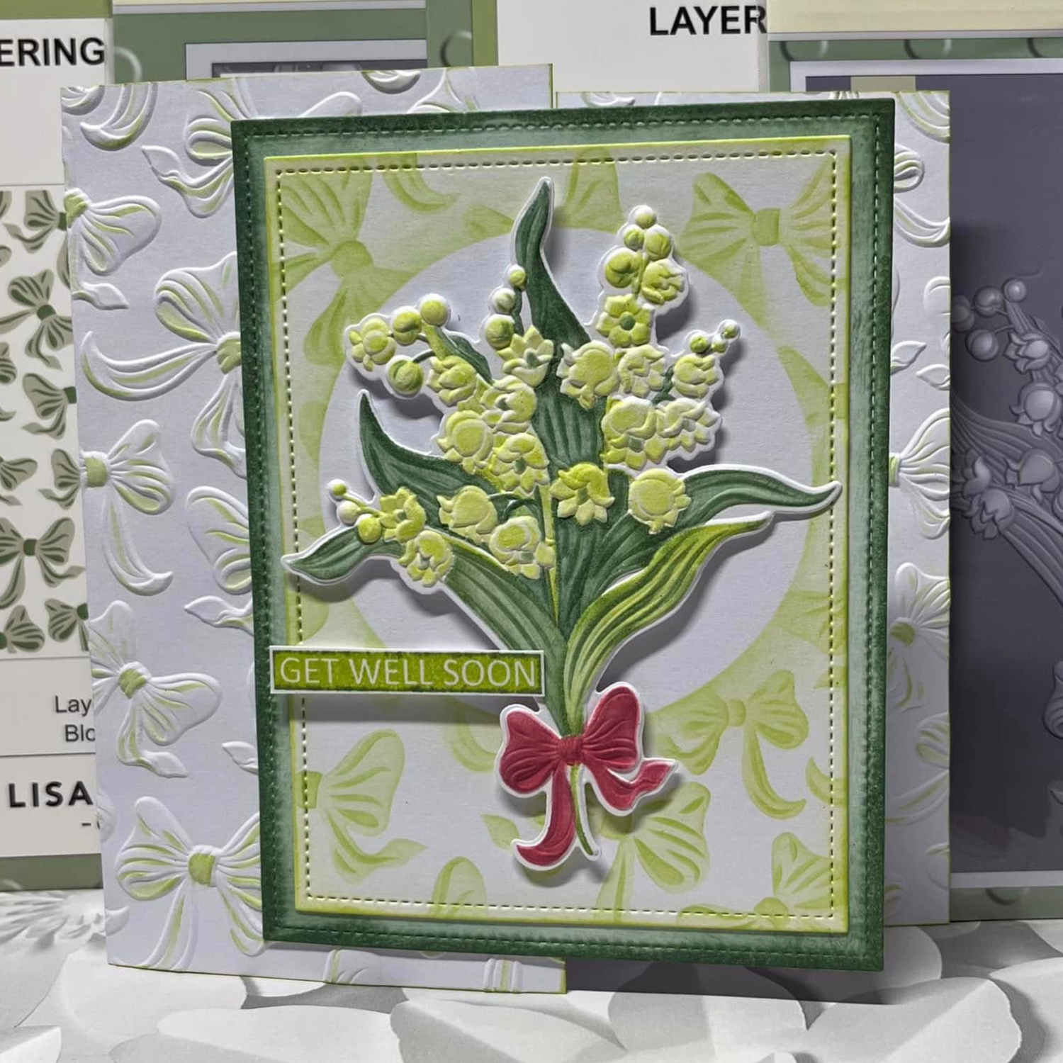 Lisa Horton Crafts Blooming Bows 5" x 7" Layering Stencil