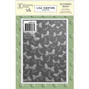 Lisa Horton Crafts Blooming Bows 5" x 7" 3D Embossing Folder