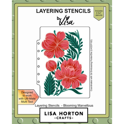 Lisa Horton Crafts Blooming Marvellous Layering Stencils