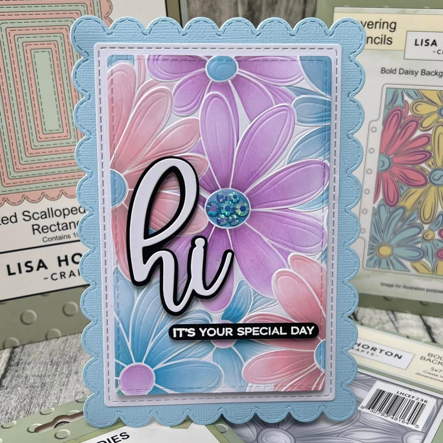 Lisa Horton Crafts Bold Daisy Background 5" x 7" Layering Stencils