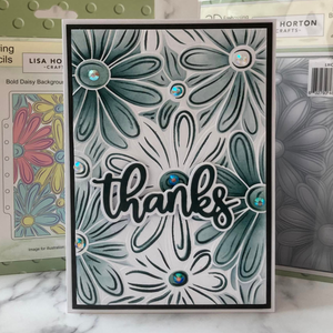 Lisa Horton Crafts Bold Daisy Background 5" x 7" Layering Stencils