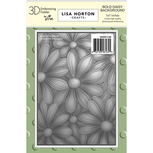 Lisa Horton Crafts Bold Daisy Background 5" x 7" Embossing Folder