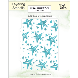 Lisa Horton Crafts Bold Stars Layering Stencils