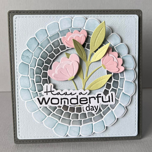 Lisa Horton Crafts Bricked Window 6" x 6" 3D Embossing Folder