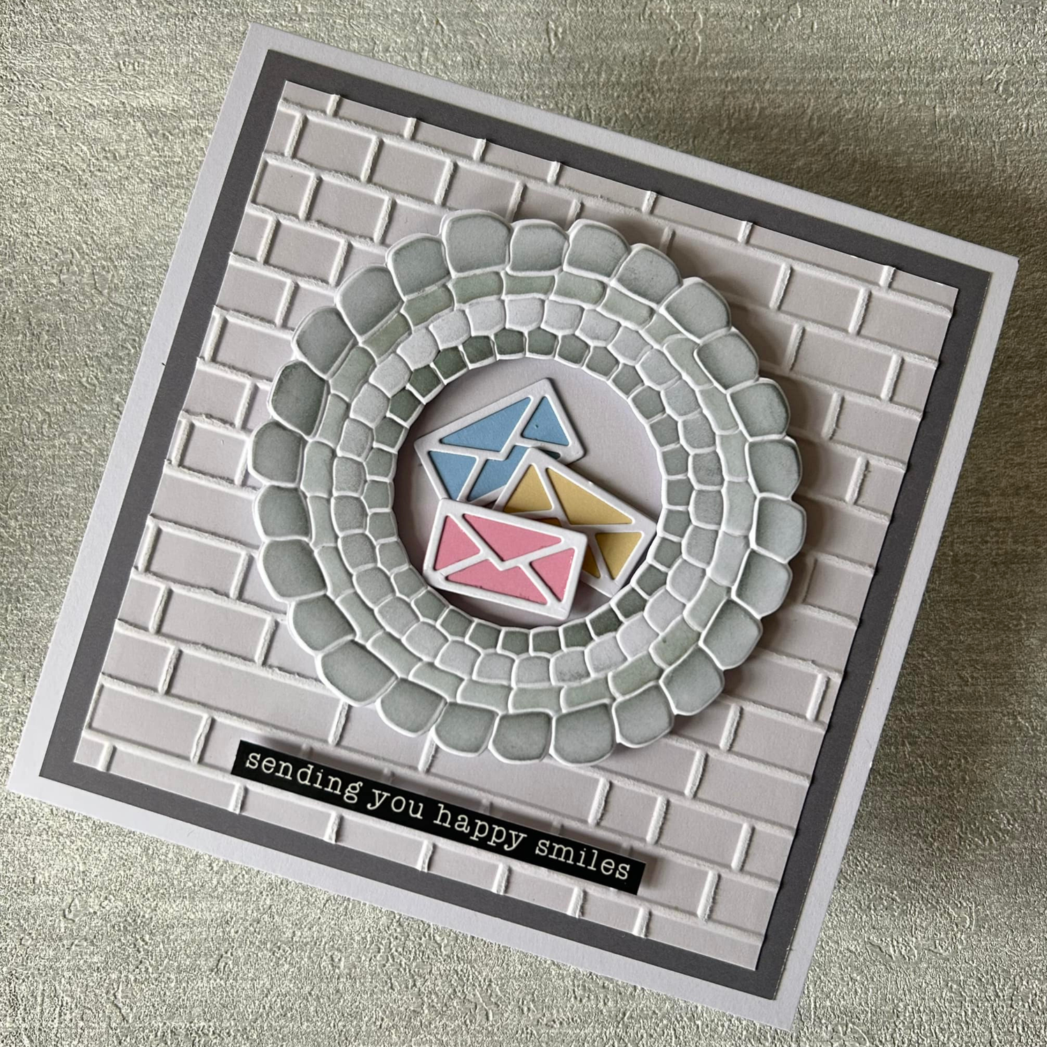 Lisa Horton Crafts Bricked Window 6" x 6" 3D Embossing Folder