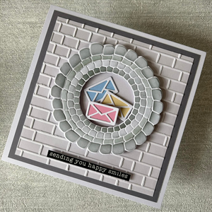 Lisa Horton Crafts Bricked Window 6" x 6" 3D Embossing Folder