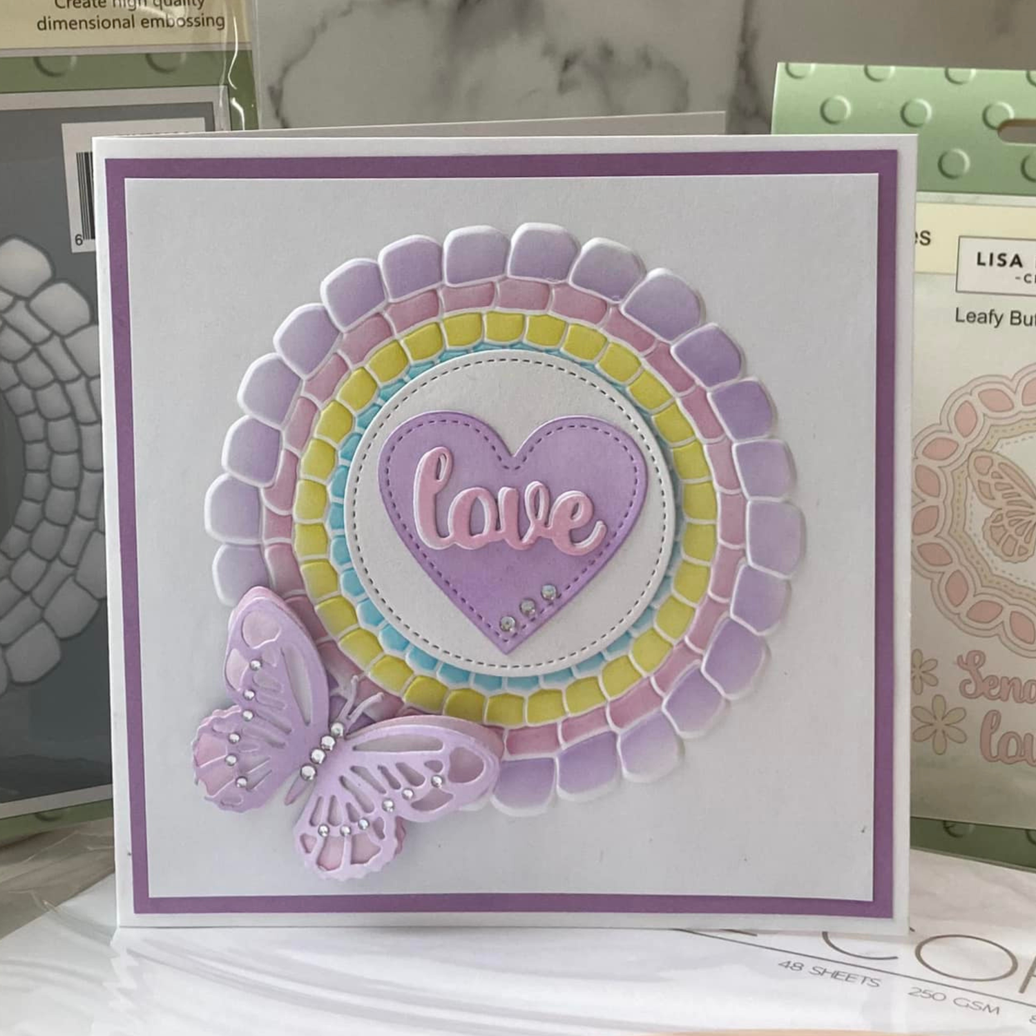 Lisa Horton Crafts Bricked Window 6" x 6" 3D Embossing Folder