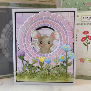 Lisa Horton Crafts Bricked Window 6" x 6" 3D Embossing Folder